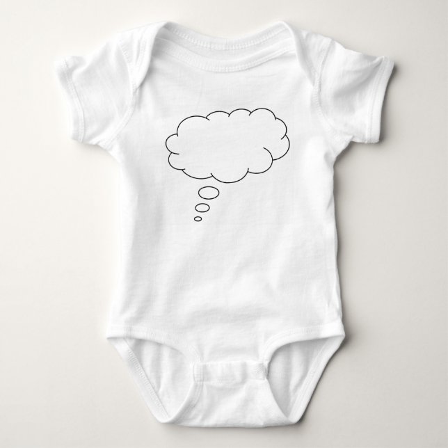 thoughtbubble01transparent01 baby bodysuit (Front)