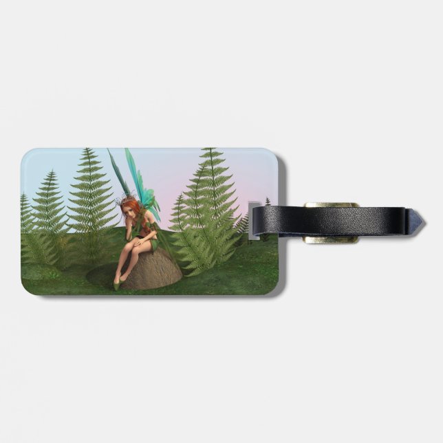 Thoughtful Fairy Luggage Tag (Back Horizontal)