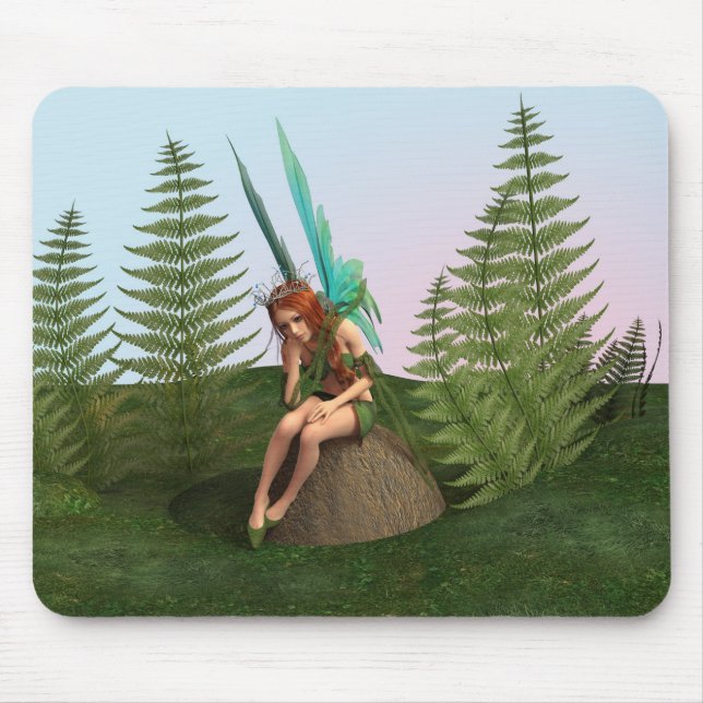 Thoughtful Fairy Mouse Mat (Front)