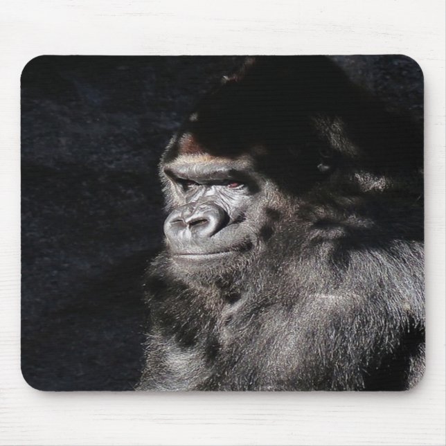 Thoughtful  Gorilla Mouse Mat (Front)