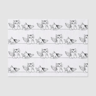 THOUGHTFUL KITTENS WITH WINGS Tissue Paper