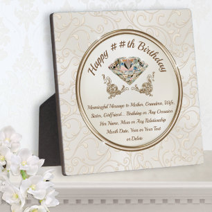 Thoughtful Personalized for Her, Custom Birthday Plaque