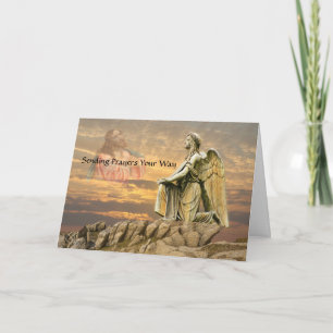 Thoughtful Religious Design Sending Prayers  Card