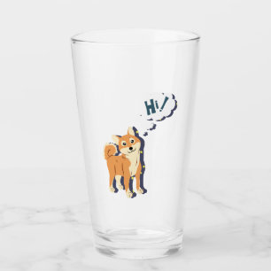 Thoughtful Shiba Inu Glass