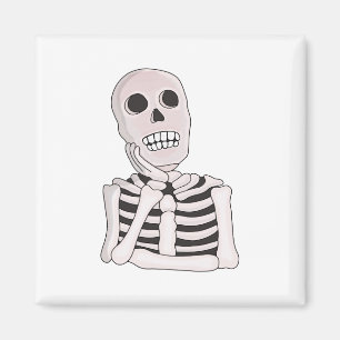 Thoughtful Skull Magnet