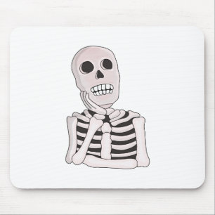 Thoughtful Skull Mouse Mat