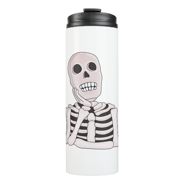 Thoughtful Skull Thermal Tumbler (Front)