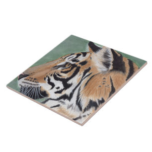 Thoughtful Tiger Wall Tile Table Trivet