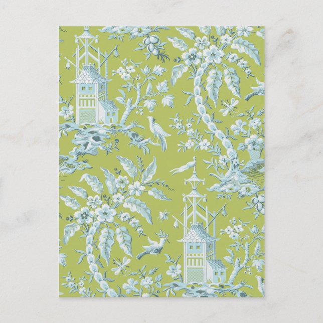 Thoughtful Toile Postcard (Front)