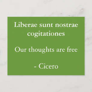 Thoughts are free-Cicero Postcard