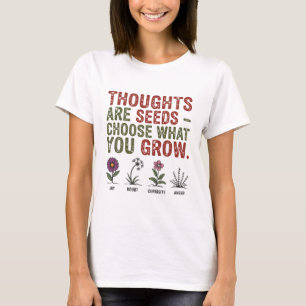 Thoughts Are Seeds – Vintage Botanical Wisdom T-Shirt