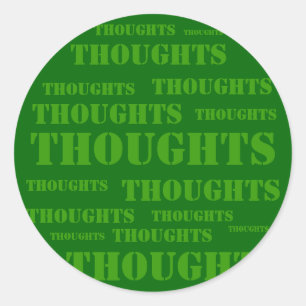 Thoughts Classic Round Sticker