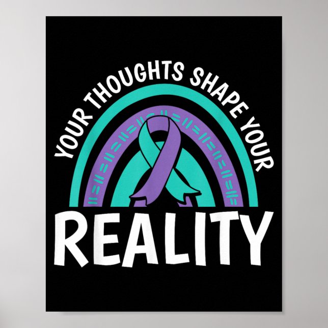 Thoughts Shape Reality Mental Health Prevent Poster (Front)