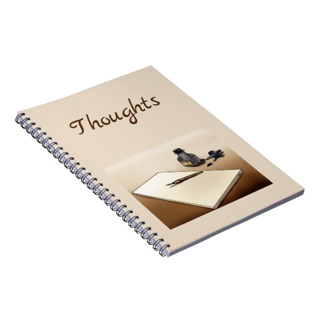 "Thoughts" Spiral Notebook (Right Side)