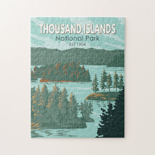 Thousand Islands National Park Canada Vintage Jigsaw Puzzle (Vertical)