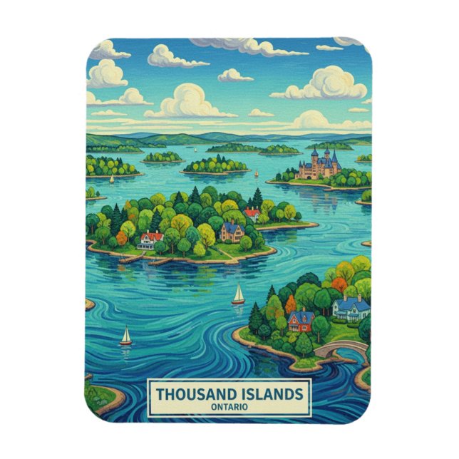 Thousand Islands Ontario Canada Magnet (Vertical)