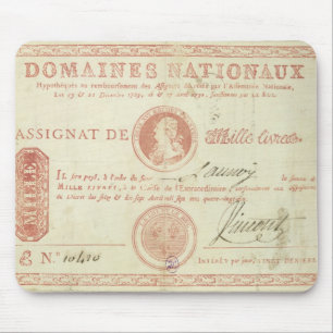 Thousand livre banknote with Louis XVI's Mouse Mat