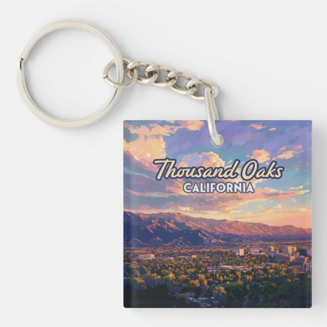 Thousand Oaks California Los Angeles Ventura Key Ring (Front)