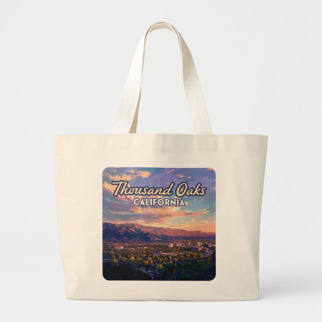 Thousand Oaks California Los Angeles Ventura Large Tote Bag (Front)