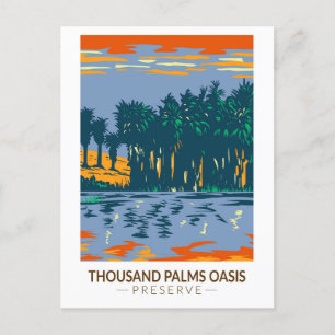 Thousand Palms Oasis Preserve California Vintage Postcard