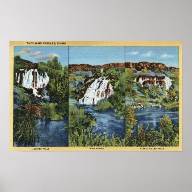 Thousand Springs, ID - Juniper, Wing, and Minnie Poster (Front)
