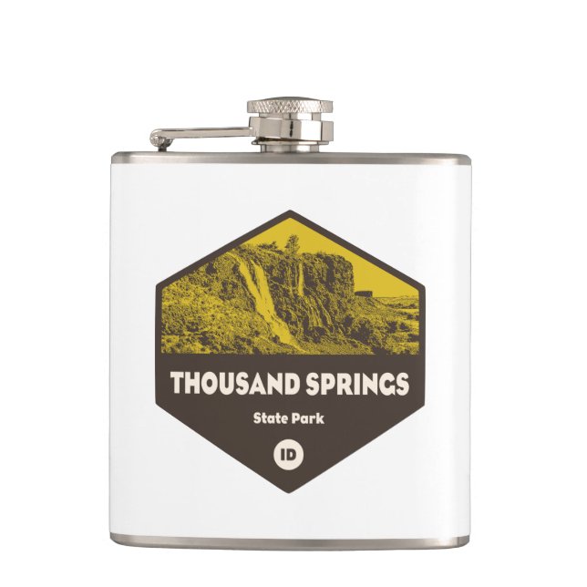 Thousand Springs State Park Idaho Hip Flask (Front)