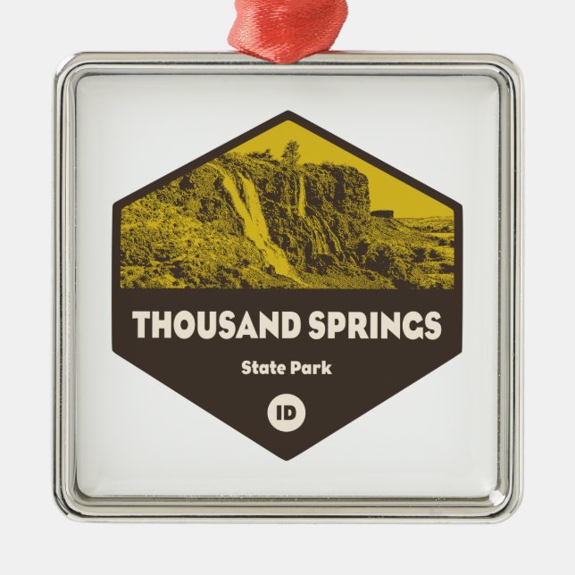 Thousand Springs State Park Idaho Metal Tree Decoration (Front)