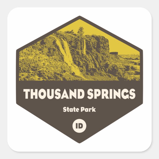 Thousand Springs State Park Idaho Square Sticker (Front)