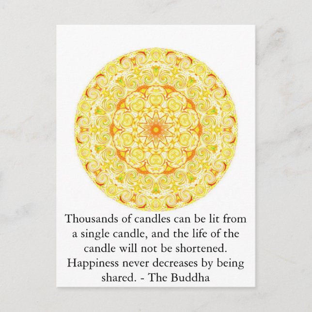 Thousands of candles can be lit from a single..... postcard (Front)