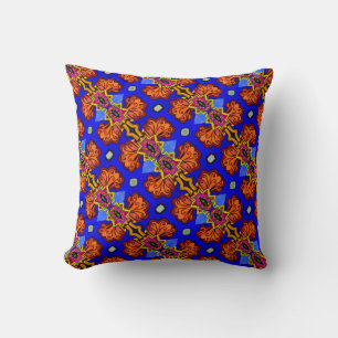 THP - 001 - Blue & Orange - Throw Pillow