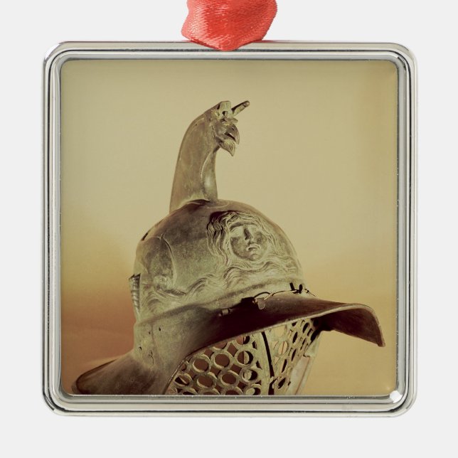 Thracian gladiator's helmet metal tree decoration (Front)