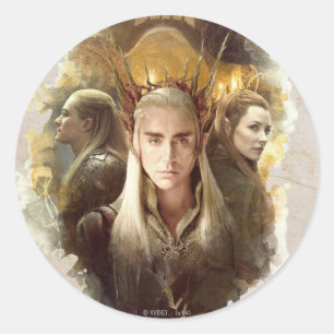 Thranduil, LEGOLAS GREENLEAF™, & TAURIEL™ Grap Classic Round Sticker