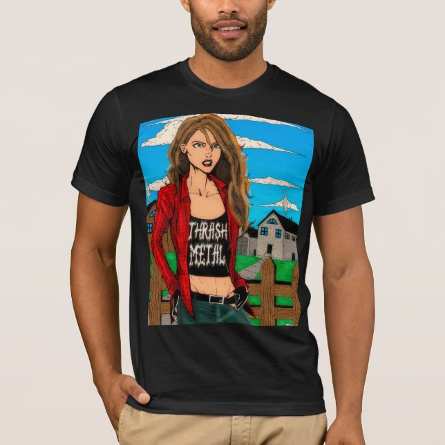 Thrash Metal Chick T-Shirt (Front)