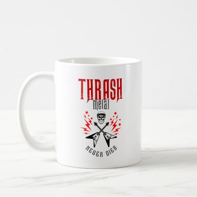Thrash Metal Never Dies Coffee Mug (Left)