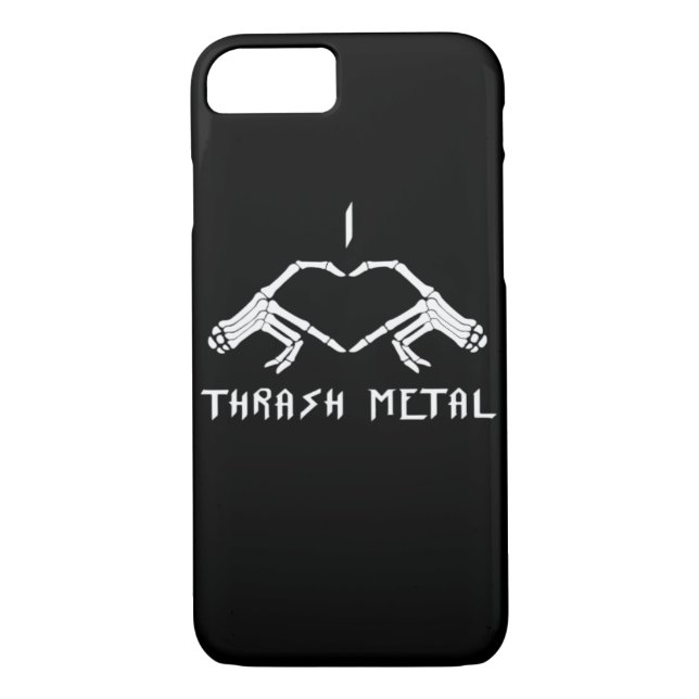 Thrash Skeleton Hands Heart Classic Case-Mate iPhone Case (Back)