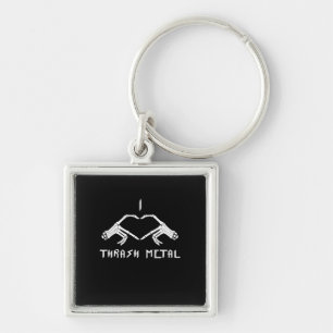 Thrash Skeleton Hands Heart Classic Key Ring