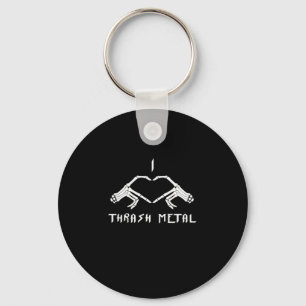 Thrash Skeleton Hands Heart Classic Key Ring