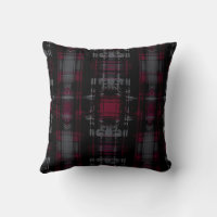 Thrashed Gothic Dark Grungy Grunge Plaid Pattern