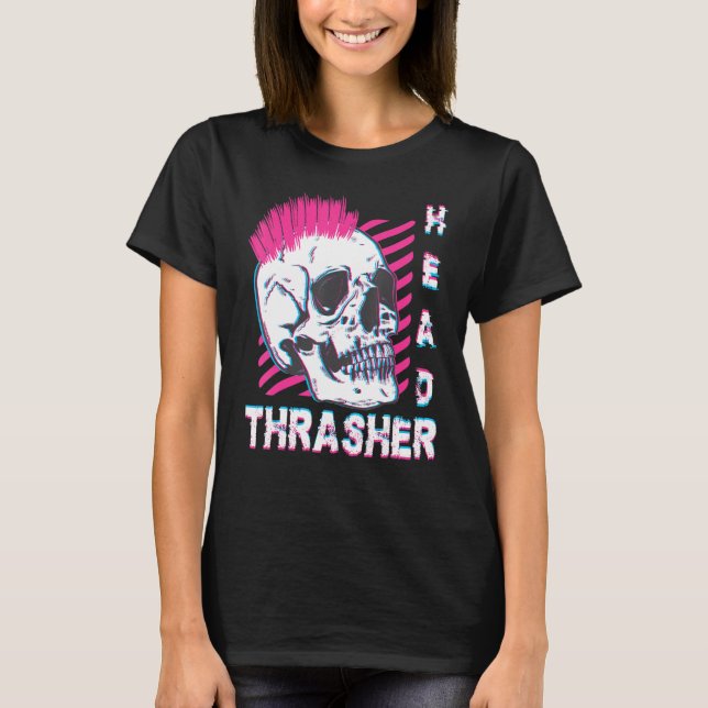 Thrasher Head Shirt Distressed Skull Vintage Skate (Front)