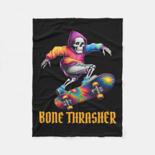 Thrasher Skeleton Halloween Costume Fleece Blanket