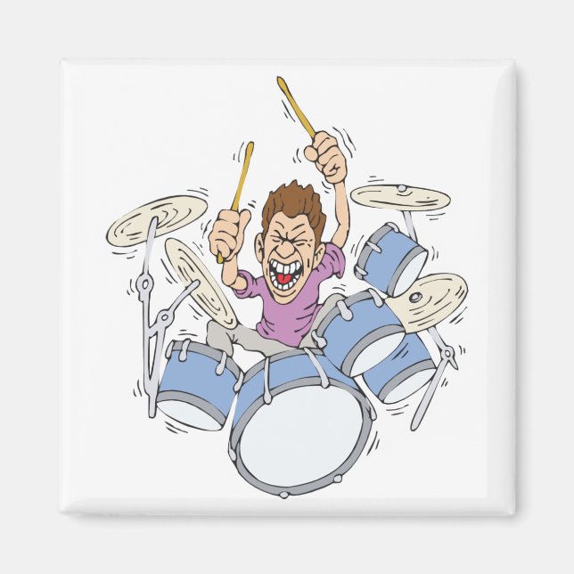thrashing drummer magnet (Front)