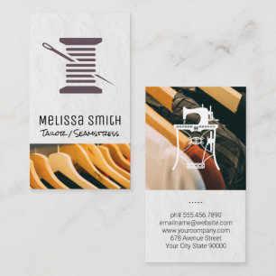 Thread and Needle   Clothing Hangers Business Card