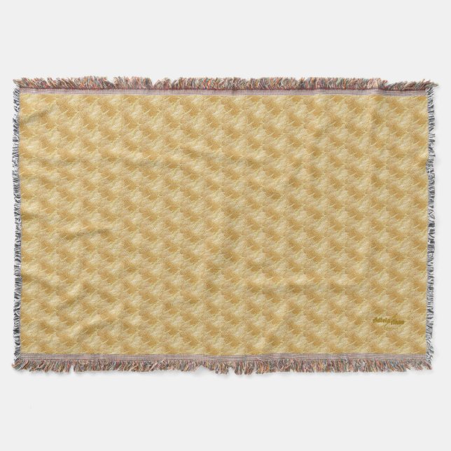 Thread of Gold Decorative Throw Blanket (Front)