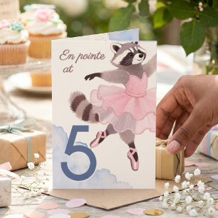 Thread-Painted Art Ballerina Custom Age Birthday Card