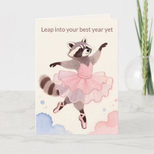 Thread-Painted Art   Ballerina Modern Birthday Card