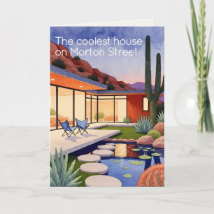  Thread-Painted Art   Sunset MCM Witty New Home Card