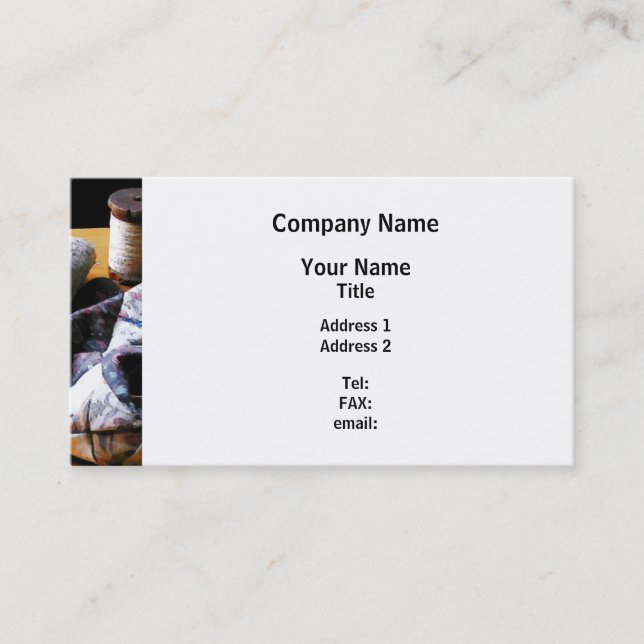 Thread, Pincushion and Cloth Business Card (Front)