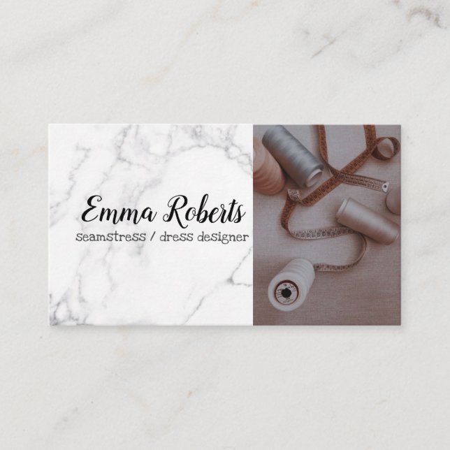 Thread Reels | Seamstress Business Card (Front)