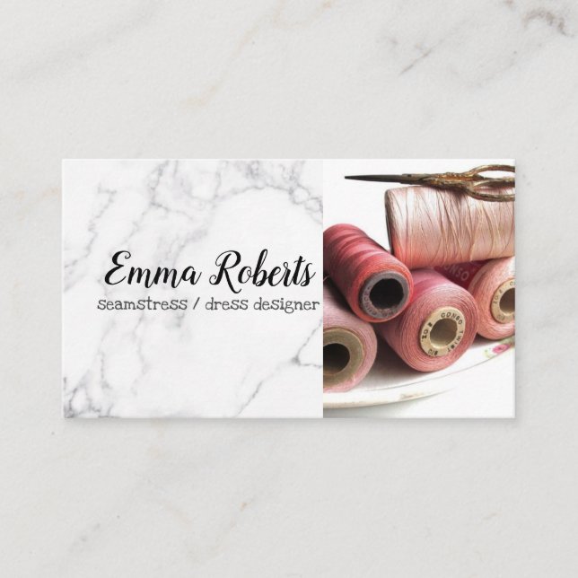 Thread Reels | Seamstress Business Card (Front)