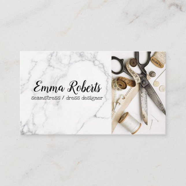 Thread Reels | Seamstress Business Card (Front)